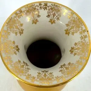24k GOLD LEMIEUX CHINA VASE / URN ~ BEAUTIFUL VINTAGE ~ Hand  24k LeMieux vase main image 1